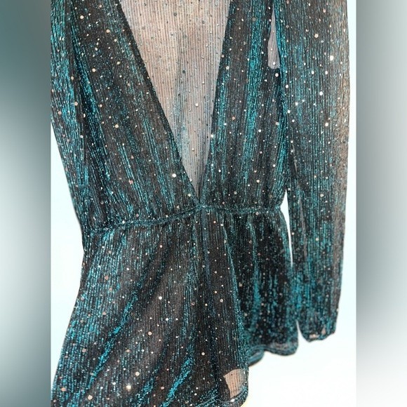 Beautiful NastyGal Metalic Romper - Picture 3 of 6